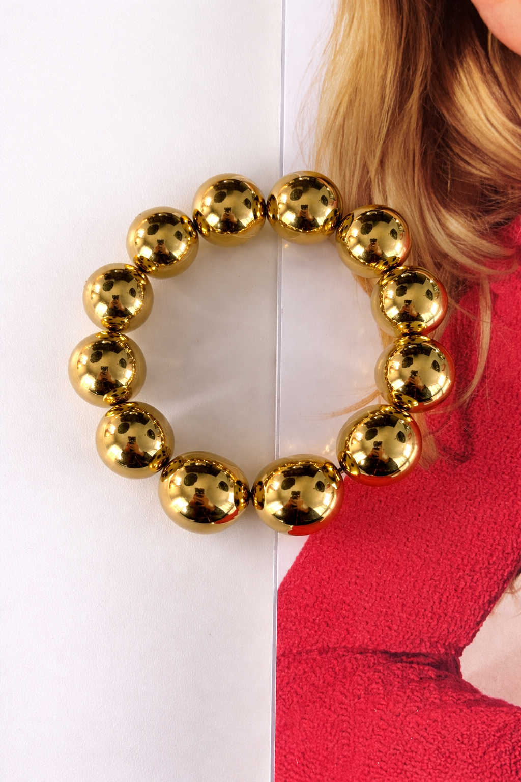 Armband bubble groot SA002 goud