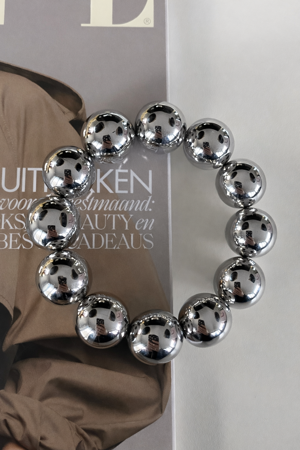 Armband bubble groot SA002 zilver