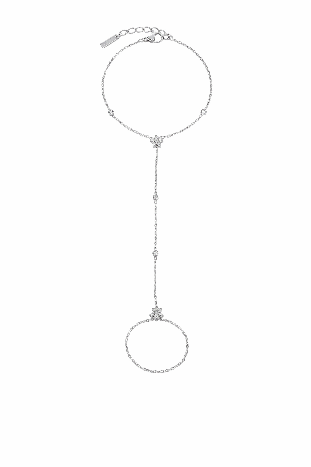 Handchain bloem SA006 zilver