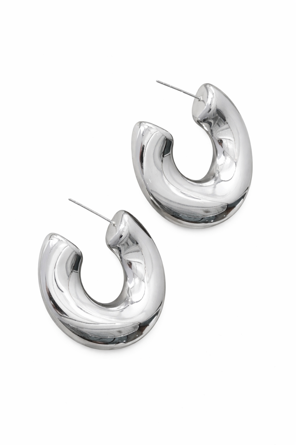 Oorbellen classy hoop SO001 zilver