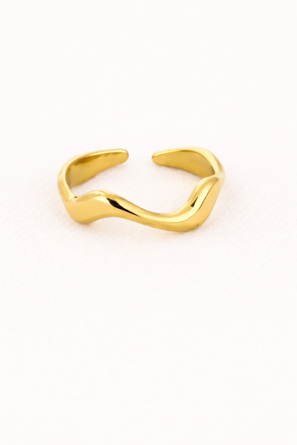 Ring wave MR002 goud