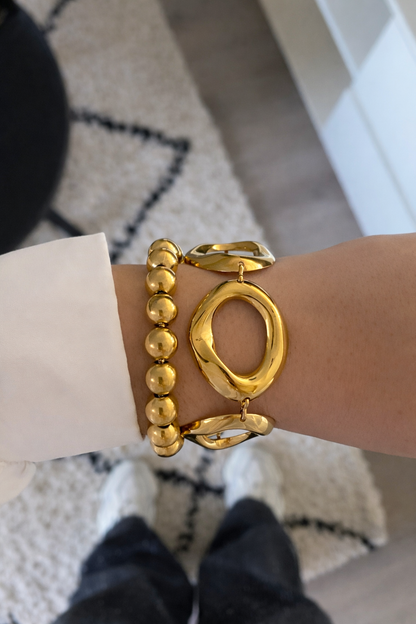 Armband ovaal SA001 goud