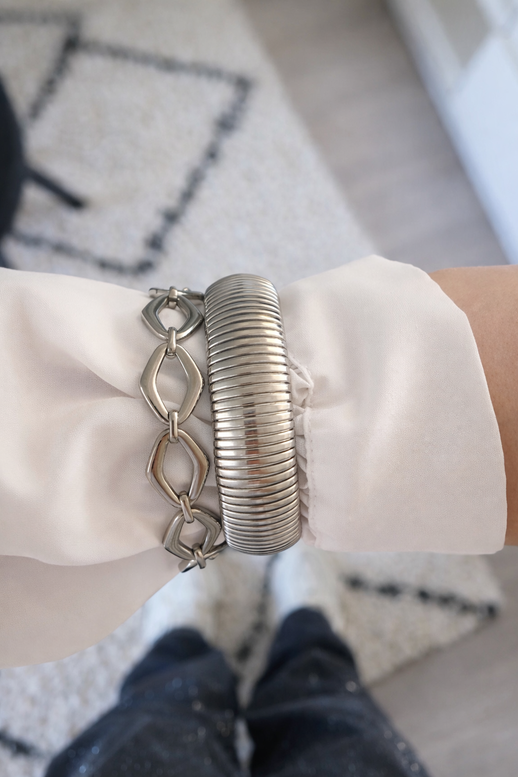 Armband groot MA002 zilver