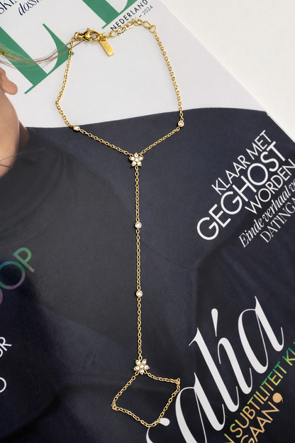 Handchain bloem SA006 goud