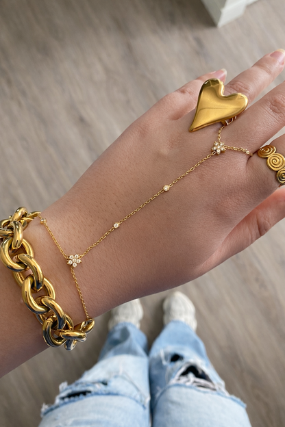 Ring heart YR001 goud