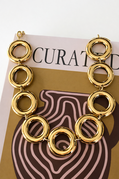 Ketting cirkel SK005 goud