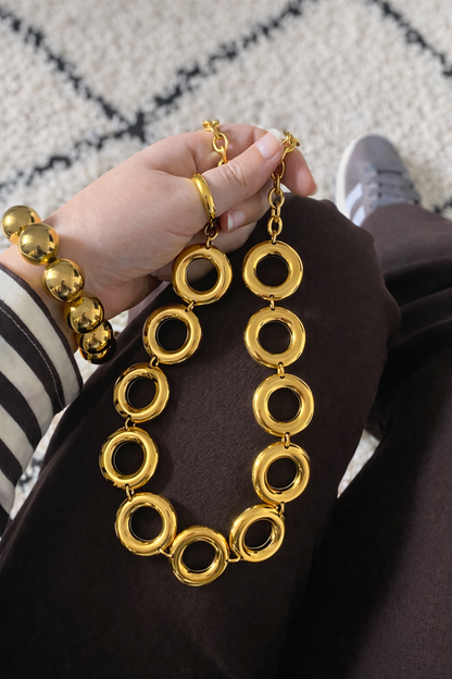 Ketting cirkel SK005 goud