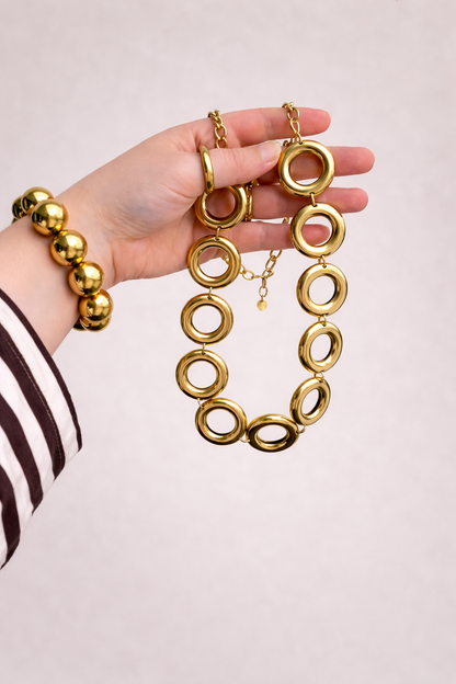 Ketting cirkel SK005 goud