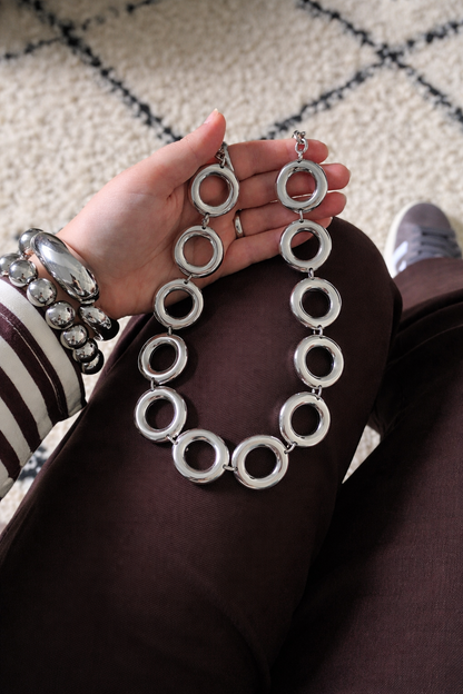 Ketting cirkel SK005 zilver