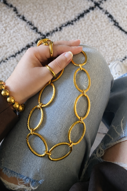 Ketting ovaal YK002 goud