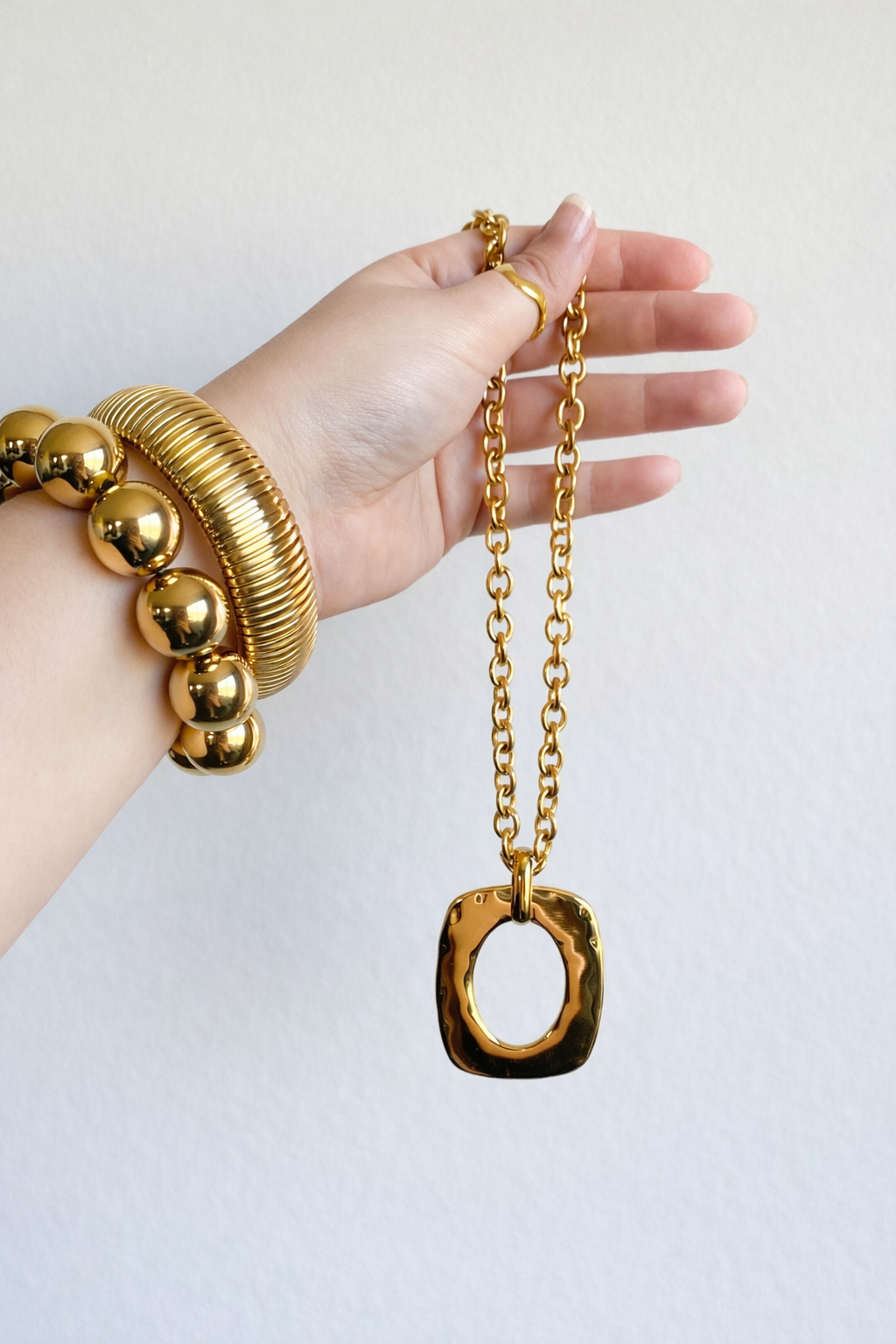 Ketting schakel statement SK006 goud