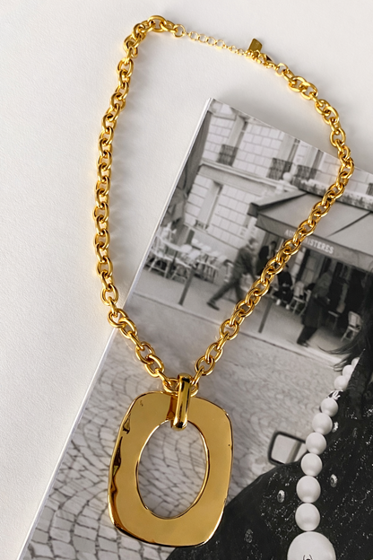 Ketting schakel statement SK006 goud