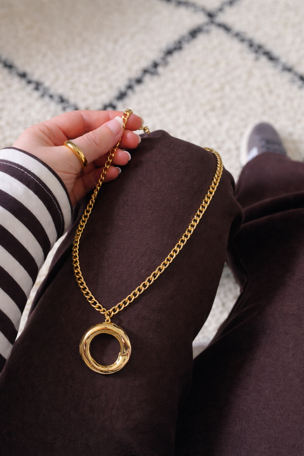 Ketting statement ovaal SK007 goud