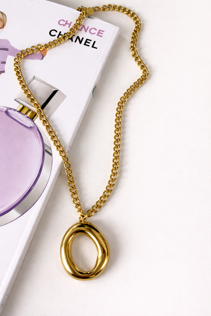 Ketting statement ovaal SK007 goud