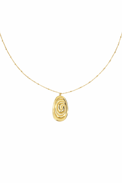 Ketting swirl YK003 goud