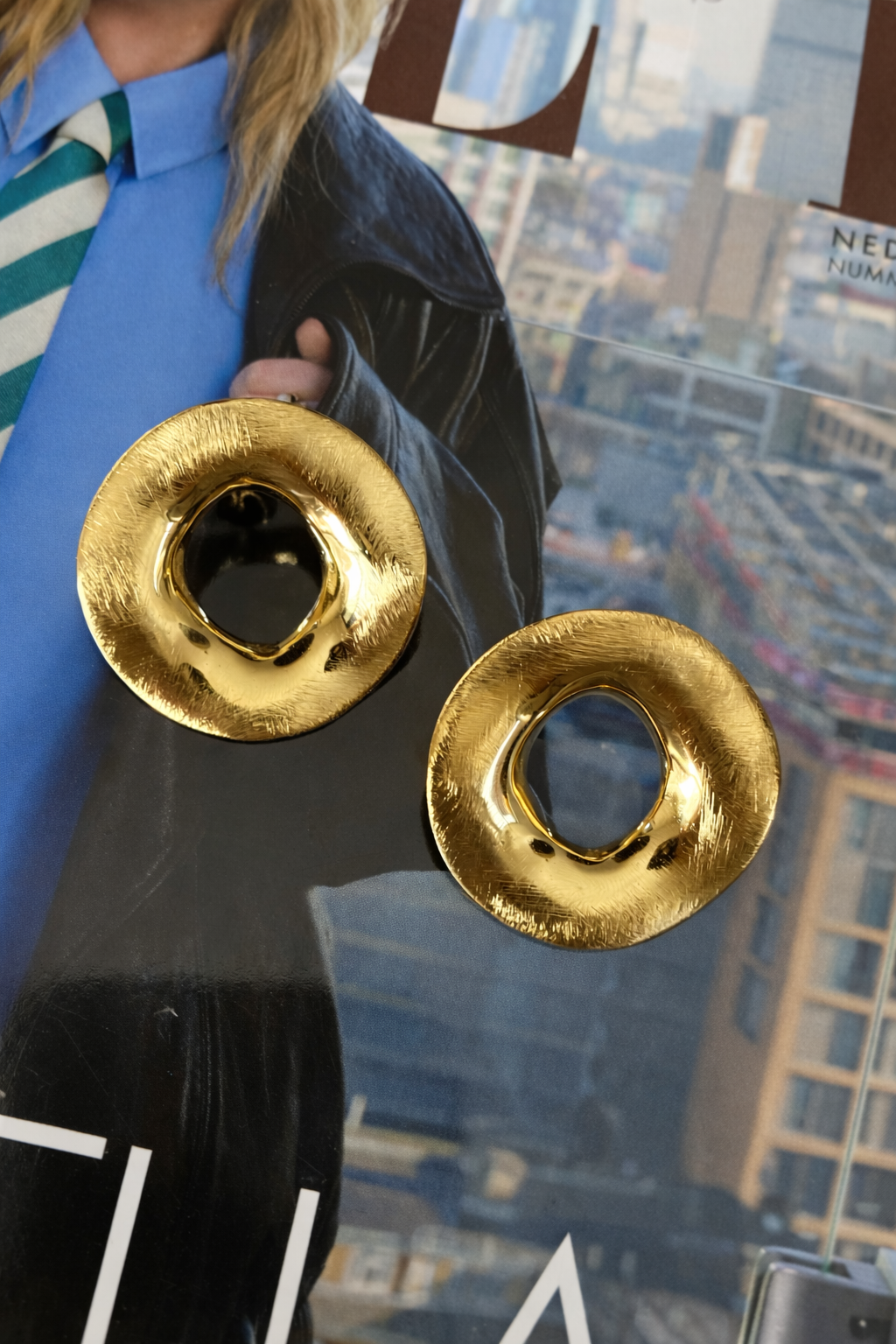Oorbellen cirkel YO006 goud