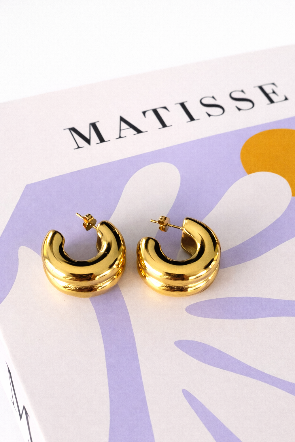 Oorbellen dubble hoop MO001 goud