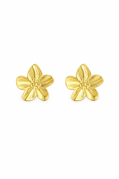 Oorbellen bloem MO004 goud