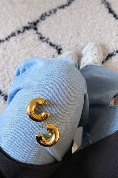 Oorbellen classy hoop SO001 goud