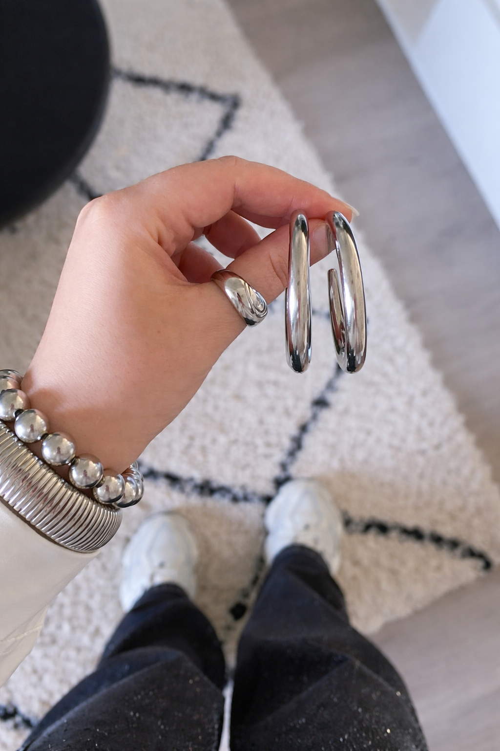 Oorbellen hoops MO003 zilver