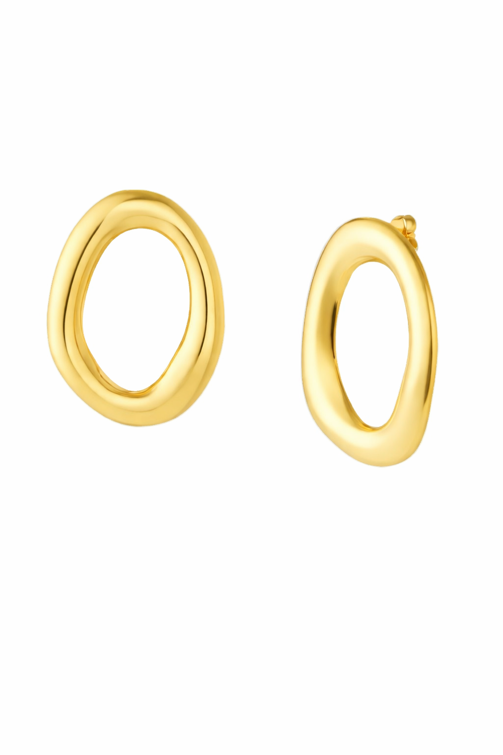 Oorbellen ovaal YO003 goud