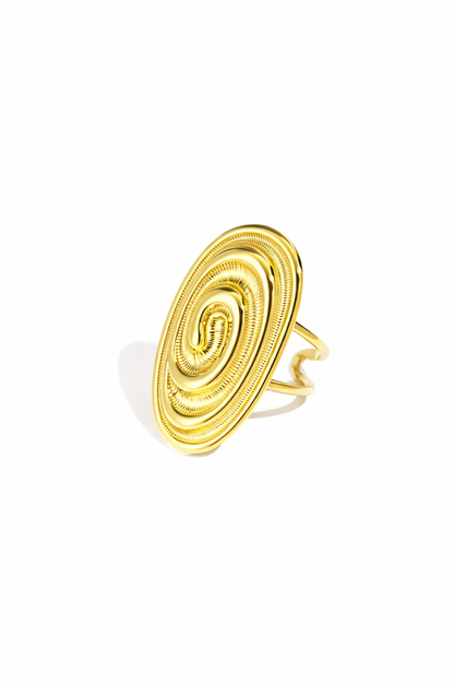 Ring swirl YR002 goud