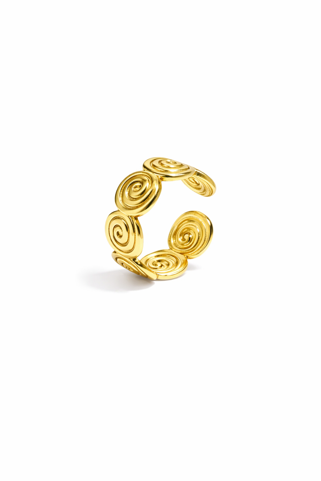 Ring swirl YR003 goud