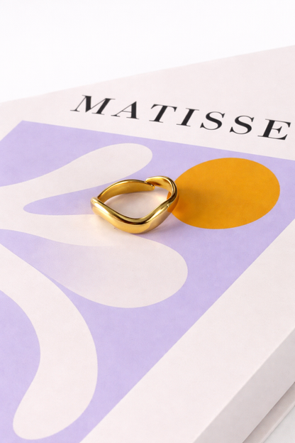 Ring wave MR002 goud