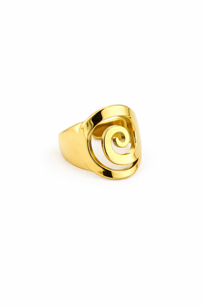 Ring basic swirl MR006 goud