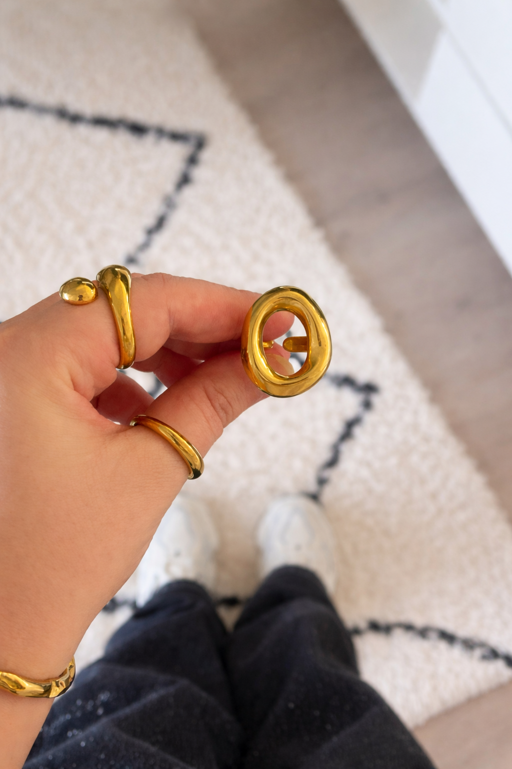 Ring ovaal SR001 goud